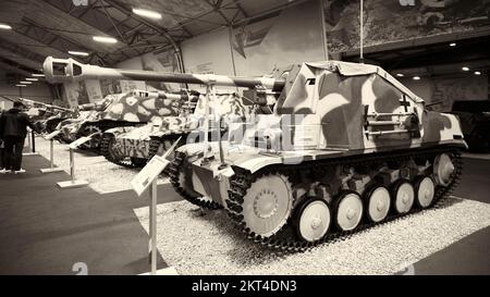 Pistolet-citerne automoteur allemand Marder II Musée de l'équipement militaire à Patriot Park Banque D'Images