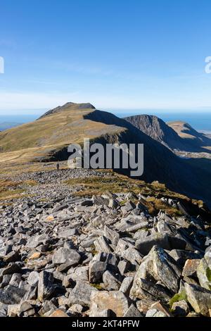 En regardant vers Cadair Idris ou Cader Idris de Mynydd Moel Banque D'Images
