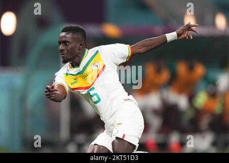 Lors du match Qatar 2022 de la coupe du monde de la FIFA, le groupe A, entre l'Équateur et le Sénégal, a joué au stade international de Khalifa le 29 novembre 2022 à Doha, au Qatar. (Photo de Bagu Blanco / PRESSIN) Banque D'Images