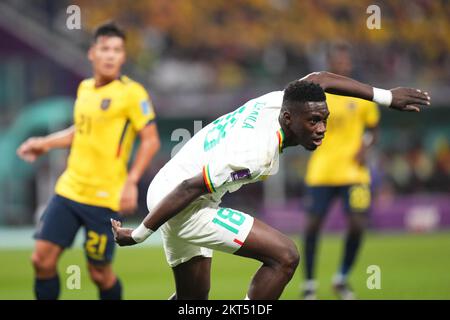 Sarr du Sénégal lors du match de la coupe du monde de la FIFA, Qatar 2022, Groupe A, entre l'Équateur et le Sénégal, a joué au stade international de Khalifa le 29 novembre 2022 à Doha, Qatar. (Photo de Bagu Blanco / PRESSIN) Banque D'Images