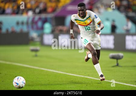 Sarr du Sénégal lors du match de la coupe du monde de la FIFA, Qatar 2022, Groupe A, entre l'Équateur et le Sénégal, a joué au stade international de Khalifa le 29 novembre 2022 à Doha, Qatar. (Photo de Bagu Blanco / PRESSIN) Banque D'Images