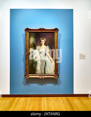 New York. Manhattan. États-Unis. La Bibliothèque et le Musée Morgan. John Singer Sargent. Portrait de Mme Morgan Banque D'Images