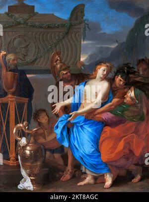 Le sacrifice de Polyxena par Charles le Brun (1619-1690), huile sur toile, c.. 1647 Banque D'Images