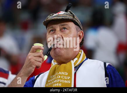 Al Rayyan, Qatar, 29th novembre 2022. Fan d'Angleterre lors du match de la coupe du monde de la FIFA 2022 au stade Ahmad bin Ali, Al Rayyan. Le crédit photo devrait se lire: David Klein / Sportimage Banque D'Images