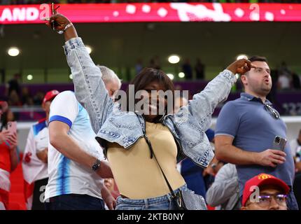 Al Rayyan, Qatar, 29th novembre 2022. Fan d'Angleterre lors du match de la coupe du monde de la FIFA 2022 au stade Ahmad bin Ali, Al Rayyan. Le crédit photo devrait se lire: David Klein / Sportimage Banque D'Images