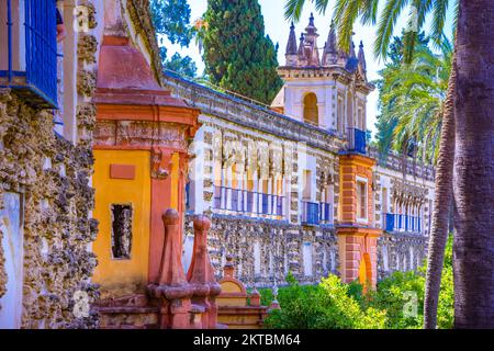 Jardins de l'Alcazar à Séville. Andalousie, Espagne Banque D'Images