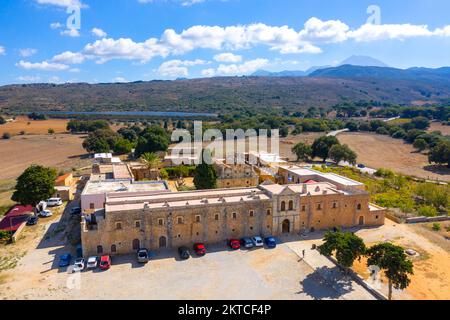 Arcadi monastère sur l'île de Crète, Grèce. Church Timios Stavros Rue Arkadiou - Moni en grec. C'est une église baroque vénitien. Banque D'Images