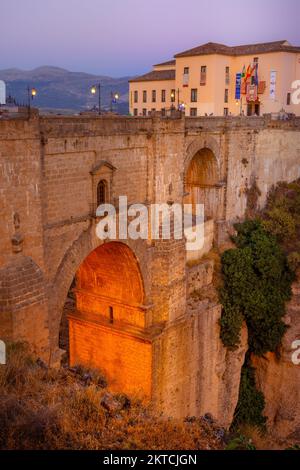 Puente Nuevo ou du nouveau pont de Ronda, Espagne Banque D'Images