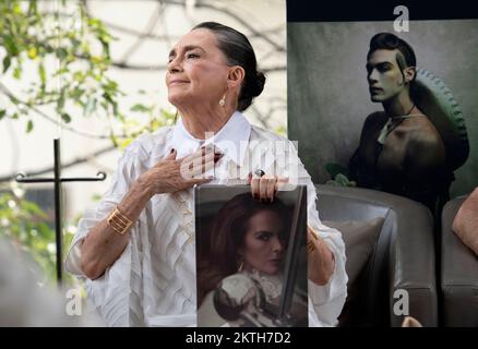 Mexico, Mexico, MEXIQUE. 29th novembre 2022. L'actrice mexicaine OFELIA MEDINA lors d'une conférence de presse à Mexico, où les stylistes Juan de Dios Ramírez et Alberto Escamilla, ont présenté et publié le livre BALANCOPOP: A look to the style of Fashion in Mexico', où apparaissent les artistes mexicains dans la couverture. (Image de crédit : © Jorge Nunez/ZUMA Press Wire) Banque D'Images