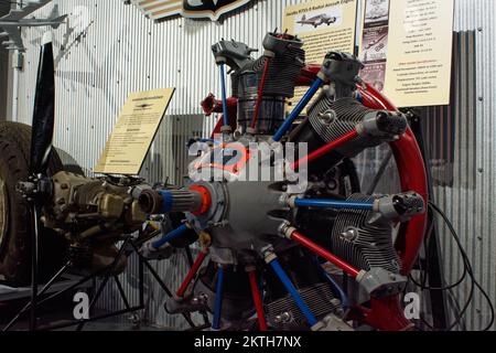 Un moteur d'avion radial Jacobs R755-9 d'époque exposé au musée de l'aviation du New Hampshire. Londonderry, New Hampshire. Banque D'Images