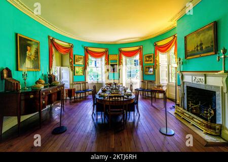 Historique Nathaniel Russell House, salle à manger Charleston, Caroline du Sud, États-Unis d'Amérique Banque D'Images