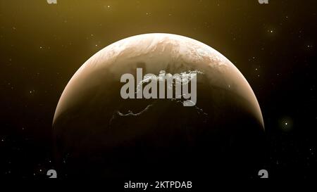 Rotation de la planète Terre en jours. Mouvement. Planète Terre alterne jour et nuit en rotation. 3D modèle de changements de jour sur la planète Terre dans l'espace. Banque D'Images