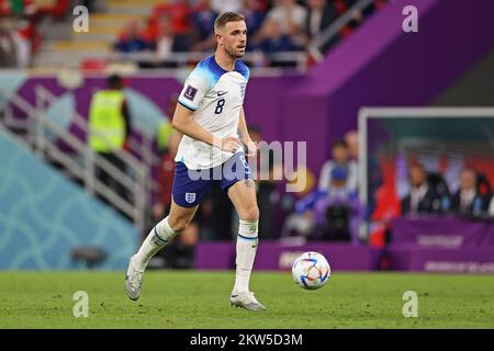 Al Rayyan, Qatar ; 29th novembre 2022 ; football de la coupe du monde de la FIFA, pays de Galles contre Angleterre ; Jordan Henderson, Angleterre Banque D'Images