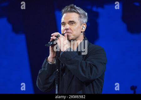 Robbie Williams concert, Centre d'exposition, Munich, Allemagne, 27.08.2022, Europe Banque D'Images