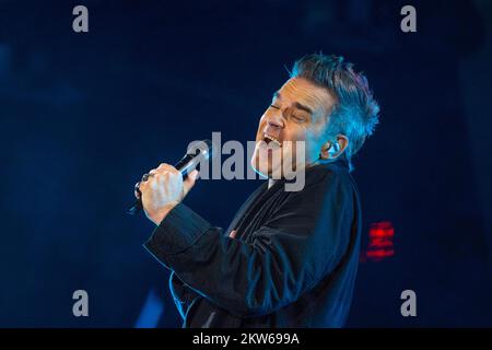 Robbie Williams concert, Centre d'exposition, Munich, Allemagne, 27.08.2022, Europe Banque D'Images