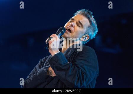 Robbie Williams concert, Centre d'exposition, Munich, Allemagne, 27.08.2022, Europe Banque D'Images