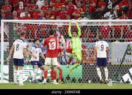 Gardien de but du pays de Galles Danny Ward lors de la coupe du monde de la FIFA 2022, match de football du groupe B entre le pays de Galles et l'Angleterre sur 29 novembre 2022 au stade Ahmad Bin Ali à AR-Rayyan, Qatar - photo : Jean Catuffe/DPPI/LiveMedia Banque D'Images