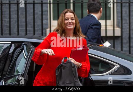 Londres, Angleterre, Royaume-Uni. 30th novembre 2022. Le secrétaire d'État à l'éducation, GILLIAN KEEGAN, est vu à l'extérieur du 10 Downing Street. (Image de crédit : © Tayfun Salci/ZUMA Press Wire) Banque D'Images