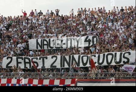 Hajduk Split fans dans les stands Banque D'Images