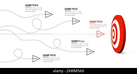 Modèle d'infographie avec icônes et 5 options ou étapes. Peut être utilisé pour la mise en page de flux de travail, le diagramme, la bannière, la conception Web. Illustration vectorielle Illustration de Vecteur