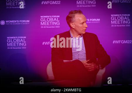 Paris, France, 30 novembre 2022. Thomas Buberl, PDG d'AXA, assiste à une séance plénière du Forum des femmes pour l'économie et la société à Paris, France, 30 novembre 2022. Photo par Aurelien Morissard/ABACAPRESS.COM Banque D'Images