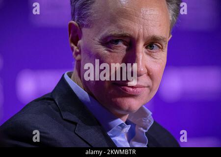 Paris, France, 30 novembre 2022. Thomas Buberl, PDG d'AXA, assiste à une séance plénière du Forum des femmes pour l'économie et la société à Paris, France, 30 novembre 2022. Photo par Aurelien Morissard/ABACAPRESS.COM Banque D'Images