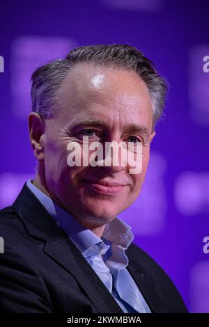 Paris, France, 30 novembre 2022. Thomas Buberl, PDG d'AXA, assiste à une séance plénière du Forum des femmes pour l'économie et la société à Paris, France, 30 novembre 2022. Photo par Aurelien Morissard/ABACAPRESS.COM Banque D'Images