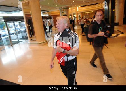 Gordon Strachan, responsable écossais, en prévision de la conférence de presse à l'hôtel Sheraton de Zagreb, en Croatie. Banque D'Images