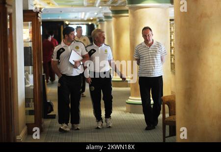 Gordon Strachan, responsable écossais, en prévision de la conférence de presse à l'hôtel Sheraton de Zagreb, en Croatie. Banque D'Images