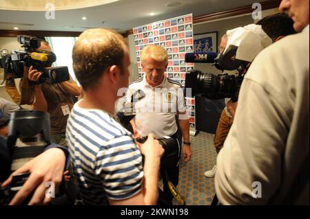 Gordon Strachan, responsable écossais, en prévision de la conférence de presse à l'hôtel Sheraton de Zagreb, en Croatie. Banque D'Images