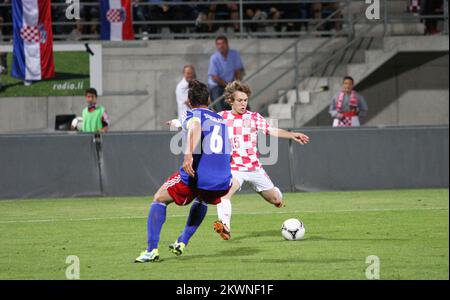 14/08/2013., Vaduz, Liechtenstein - match amical, Liechtenstein - Croatie. Photo: Zlatko Škrinjar / HaloPix / PIXSELL Banque D'Images