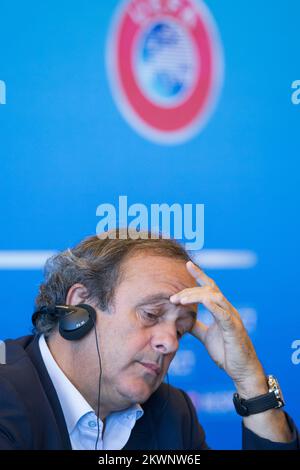 09/20/2013., Palace Hotel, Dubrovnik, Croatie - Conférence de presse UEFA dirigée par Michel Platini. Photo: Grgo Jelavic / PIXSELL Banque D'Images