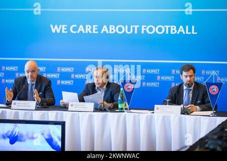 09/20/2013., Palace Hotel, Dubrovnik, Croatie - Conférence de presse UEFA dirigée par Michel Platini. Photo: Grgo Jelavic / PIXSELL Banque D'Images