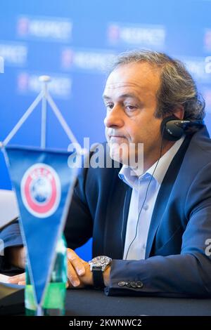 09/20/2013., Palace Hotel, Dubrovnik, Croatie - Conférence de presse UEFA dirigée par Michel Platini. Photo: Grgo Jelavic / PIXSELL Banque D'Images