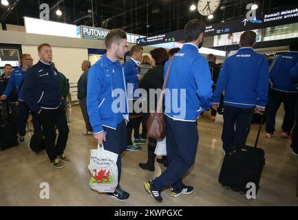 17.11.2013., Zagreb, Croatie - l'équipe nationale de football de l'Islande est arrivée à l'aéroport de Zagreb deux jours avant la coupe du monde de l'UEFA 2014 Play-off pour final Tournament, second match, Croatie - Islande. Photo: Igor Kralj/PIXSELL Banque D'Images