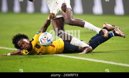 Doha, Qatar. 29th novembre 2022. Angelo Preciado, de l'Équateur lors du match de la coupe du monde de la FIFA, Qatar 2022, Groupe A, entre l'Équateur et le Sénégal, a joué au stade international de Khalifa le 29 novembre 2022 à Doha, Qatar. (Photo de Bagu Blanco/PRESSIN) Credit: SIPA USA/Alay Live News Banque D'Images