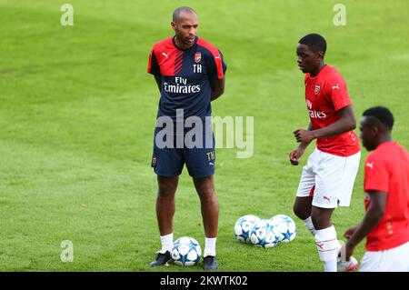 16.09.2015., Croatie, stade Hitrec-Kacijan, Zagreb - Ligue des jeunes de l'UEFA, Groupe F, 1 e tour , GNK Dinamo - Arsenal FC. Directeur d'Arsenal, Thierry Henry photo: Slavko Midzor/PIXSELL Banque D'Images