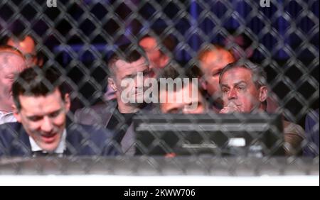 10.04.2016., Arena Zagreb, Zagreb, Croatie - UFC Fight Night 86, Cro COP Mirko Filipovic, maire de Zagreb Milan Bandic. Photo: Slavko Midzor/PIXSELL Banque D'Images