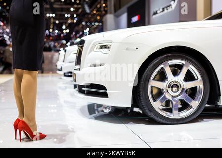 Rolls Royce cars au salon de l'automobile de Genève, Suisse, CH, sur 7 mars 2017. (Photo de Saso Domijan) Banque D'Images