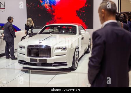 Rolls Royce cars au salon de l'automobile de Genève, Suisse, CH, sur 7 mars 2017. (Photo de Saso Domijan) Banque D'Images