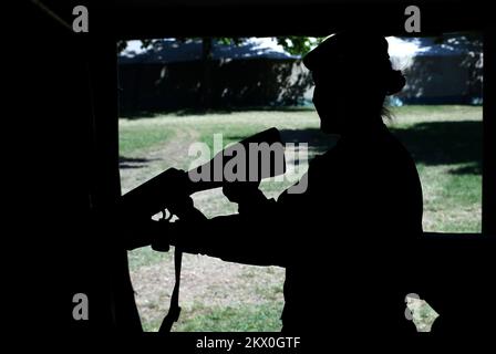 28.05.2017., Zagreb, Croatie - programme de fête à l'occasion du 26th anniversaire de la formation des forces armées croates, de la Journée des forces armées croates et de l'armée croates se tient sur le lac Jarun. Photo: Sanjin Strukic/PIXSELL Banque D'Images