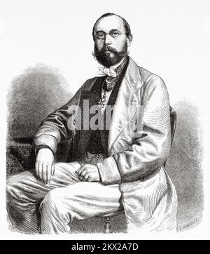 Louis Léon César Faidherbe (1818-1889) était un administrateur général et colonial français. Il a créé les tirailleurs sénégalais lorsqu'il était gouverneur du Sénégal Banque D'Images