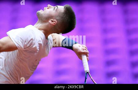 22.11.2018., Stade Pierre-Mauroy, Lille, France - formation de l'équipe croate de la coupe Davis. Joueur de tennis croate Borna Coric. Photo: Sanjin Strukic/PIXSELL Banque D'Images