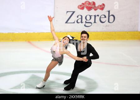 08.12.2018., Zagreb, Croatie - 51st Golden spin in Dom sportova.Robynne Tweedale et Joseph Buckland . Photo: Goran Stanzl/PIXSELL Banque D'Images