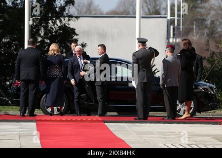 21.03.2019., Zagreb - le Président croate Kolinda Grabar Kitarovic a accueilli le Président allemand Frank-Walter Steinmeier avec sa femme Elke Budenbender photo: Borna Filic/PIXSELL Banque D'Images