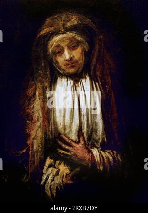 Mater Dolorosa 1661 par Rembrandt Harmenszoon van Rijn 1606-1669 les pays-Bas, les Néerlandais, Mater Dolorosa ( 'notre Dame des Sorrows' et 'autre des Sorrows' (Latin: Mater Dolorosa, ou: Beata Maria Virgo Perdolens) sont parmi les nombreuses désignations de la Vierge Marie. La pratique de chanter les souffrances de la mère du Christ dans de longues litanies remonte au christianisme oriental ) Banque D'Images