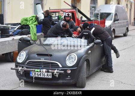 05.04.2019., Croatie, Rovinj - dans l'après-midi, le tournage de 'la femme de Hitman Bodyguard,' interprété par Samuel L. Jackson, Salma Hayek et Ryan Reynolds, a commencé. Jusqu'à la fin de la soirée filmer la scène dans laquelle participer et stunt double des acteurs célèbres.photo: Dusko Marusic/PIXSELL Banque D'Images