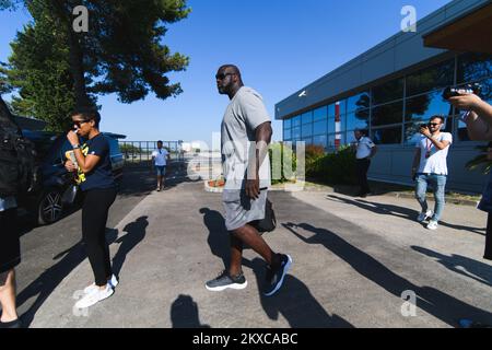 21.07.2019., Croatie, Zadar - ancien joueur de basket-ball de la NBA, Shaquille O'Neal, a fait une arirved à l'aéroport de Zadar. Photo: Marko Dimic/PIXSELL Banque D'Images