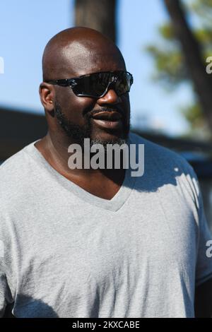 21.07.2019., Croatie, Zadar - ancien joueur de basket-ball de la NBA, Shaquille O'Neal, a fait une arirved à l'aéroport de Zadar. Photo: Marko Dimic/PIXSELL Banque D'Images