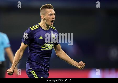 ZAGREB, CROATIE - SEPTEMBRE 18 : Mislav Orsic du GNK Dinamo Zagreb Celebrate but pendant le match C de la Ligue des champions de l'UEFA entre le GNK Dinamo et Atalanta B.C. au stade Maksimir sur 18 septembre 2019 à Zagreb, en Croatie. Photo: Goran Stanzl/PIXSELL Banque D'Images